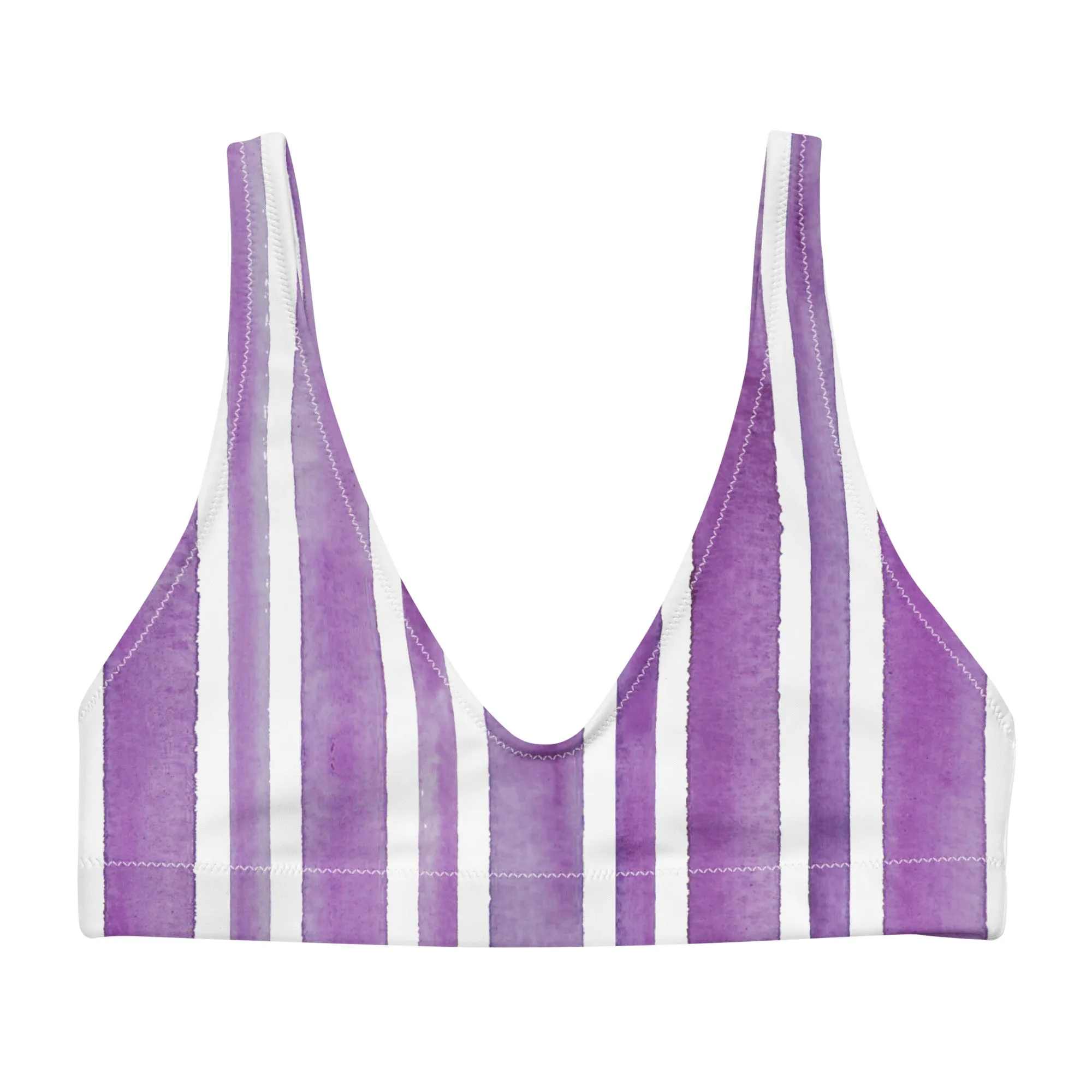 Purple stripes bikini tops for women’s