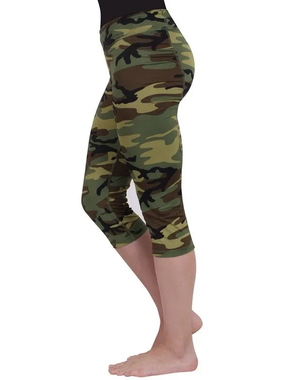 Rothco Womens Camo Workout Performance Capris - Size 2XL