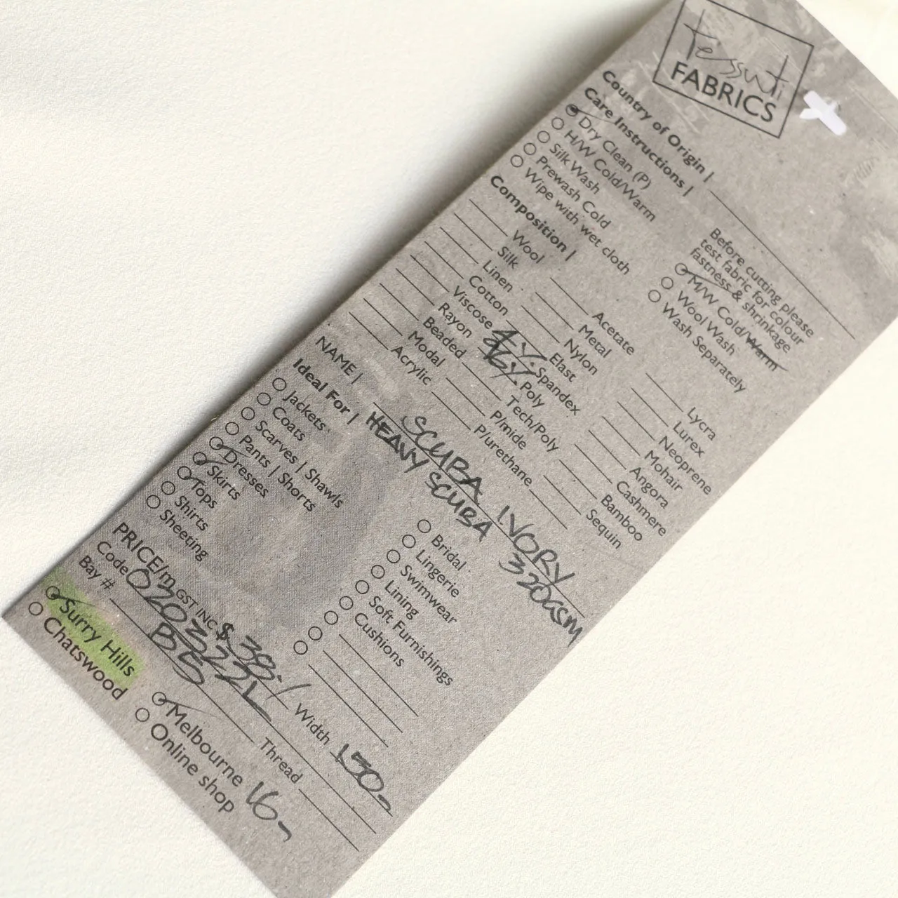 Scuba Ivory Crepe