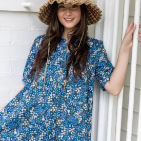 'Sea Blossoms' Liberty Fabrics Shirt Dress