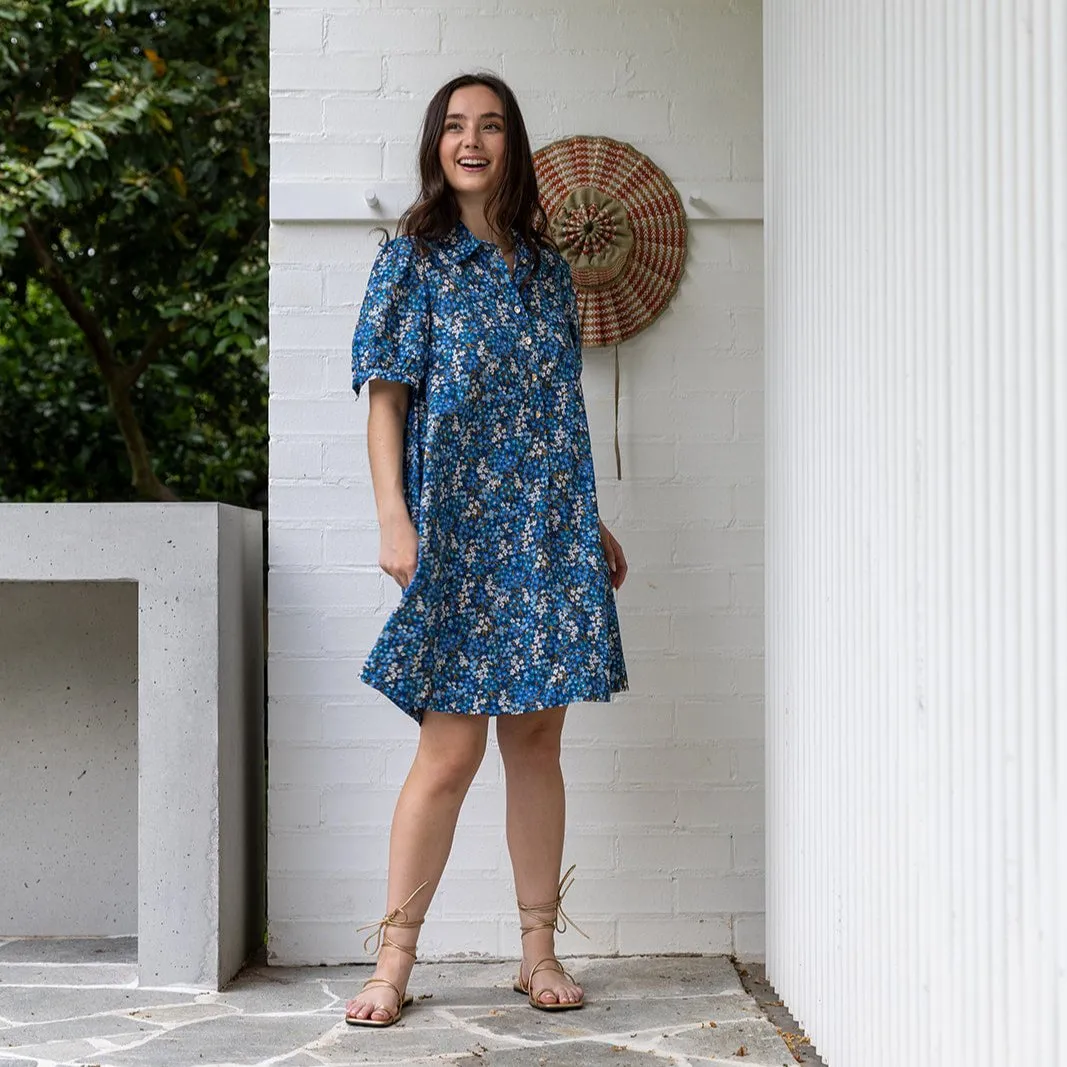 'Sea Blossoms' Liberty Fabrics Shirt Dress