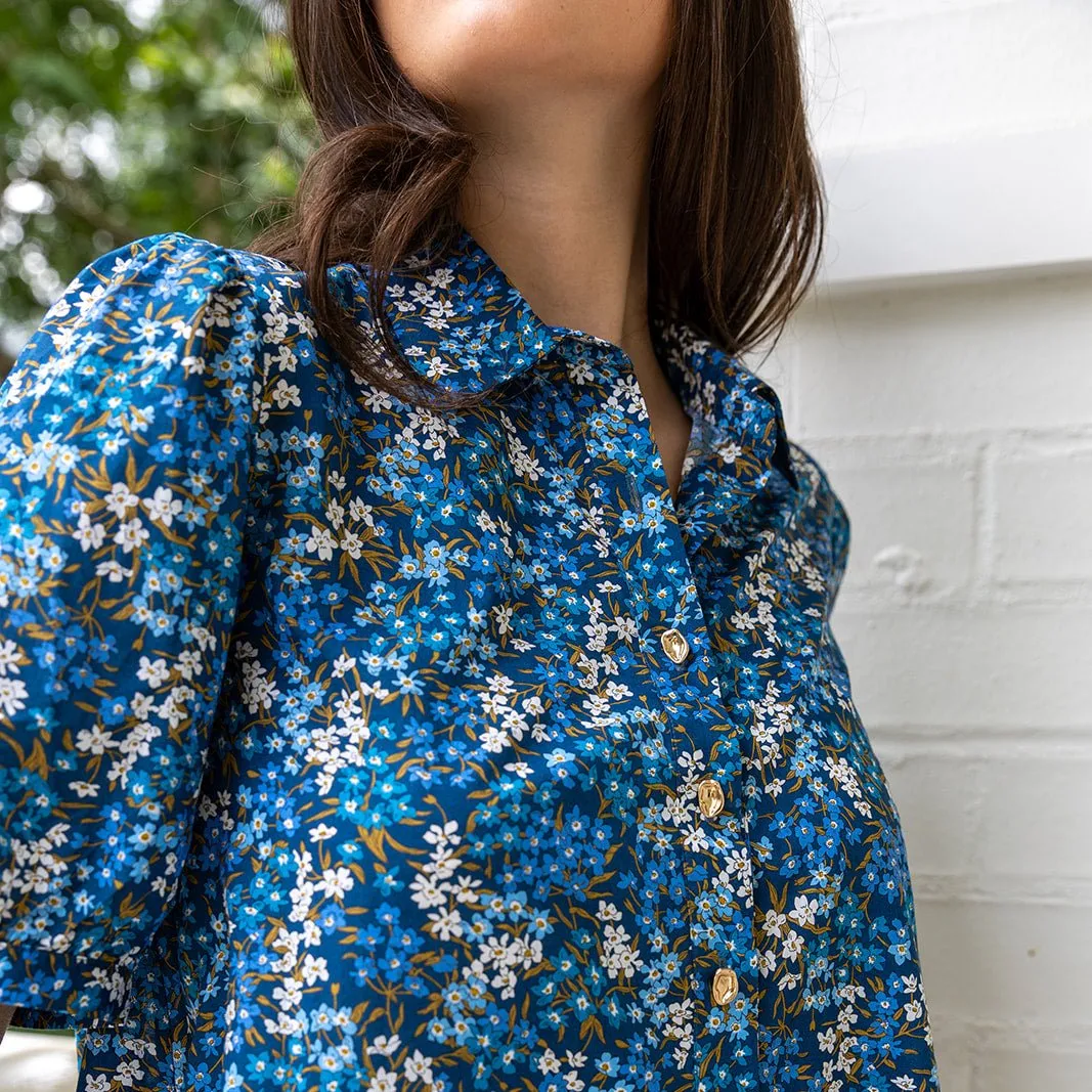 'Sea Blossoms' Liberty Fabrics Shirt Dress