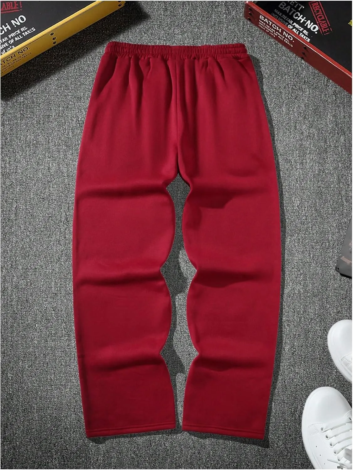 SHENHE Men's Stacked Sweatpants Graphic Loose Sweatpants Straight Leg Baggy Pants Streetwear