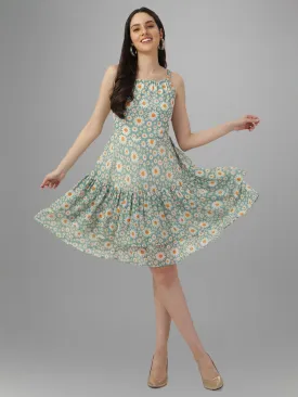 Skyblue Sunflowers Dress