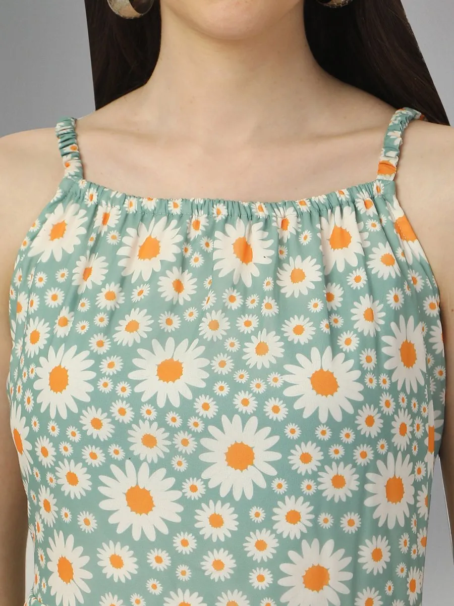 Skyblue Sunflowers Dress