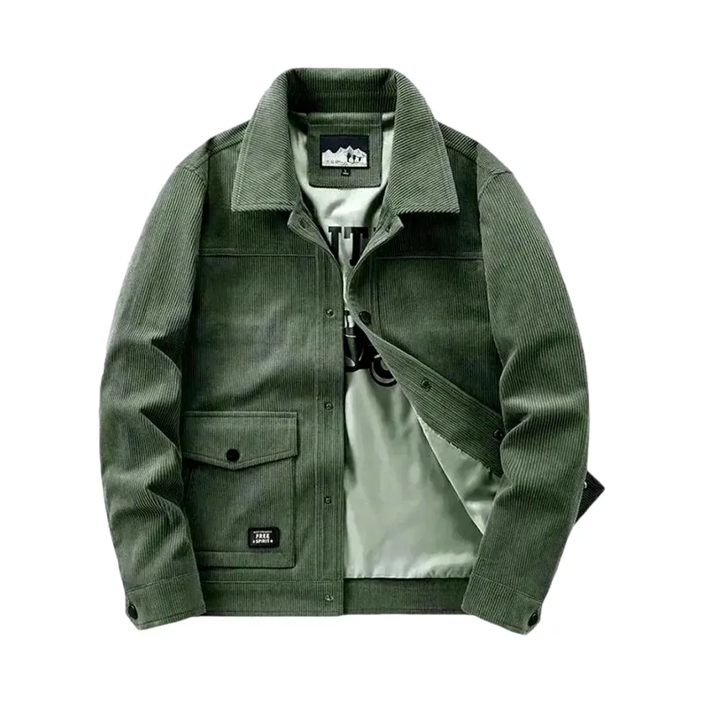 Slim fit men's corduroy coat