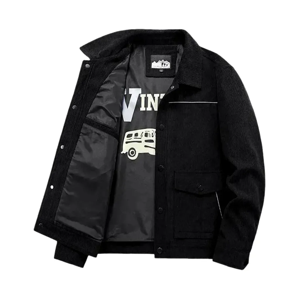 Slim fit men's corduroy coat