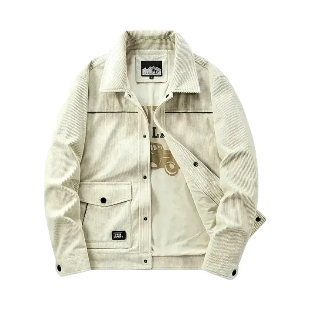 Slim fit men's corduroy coat