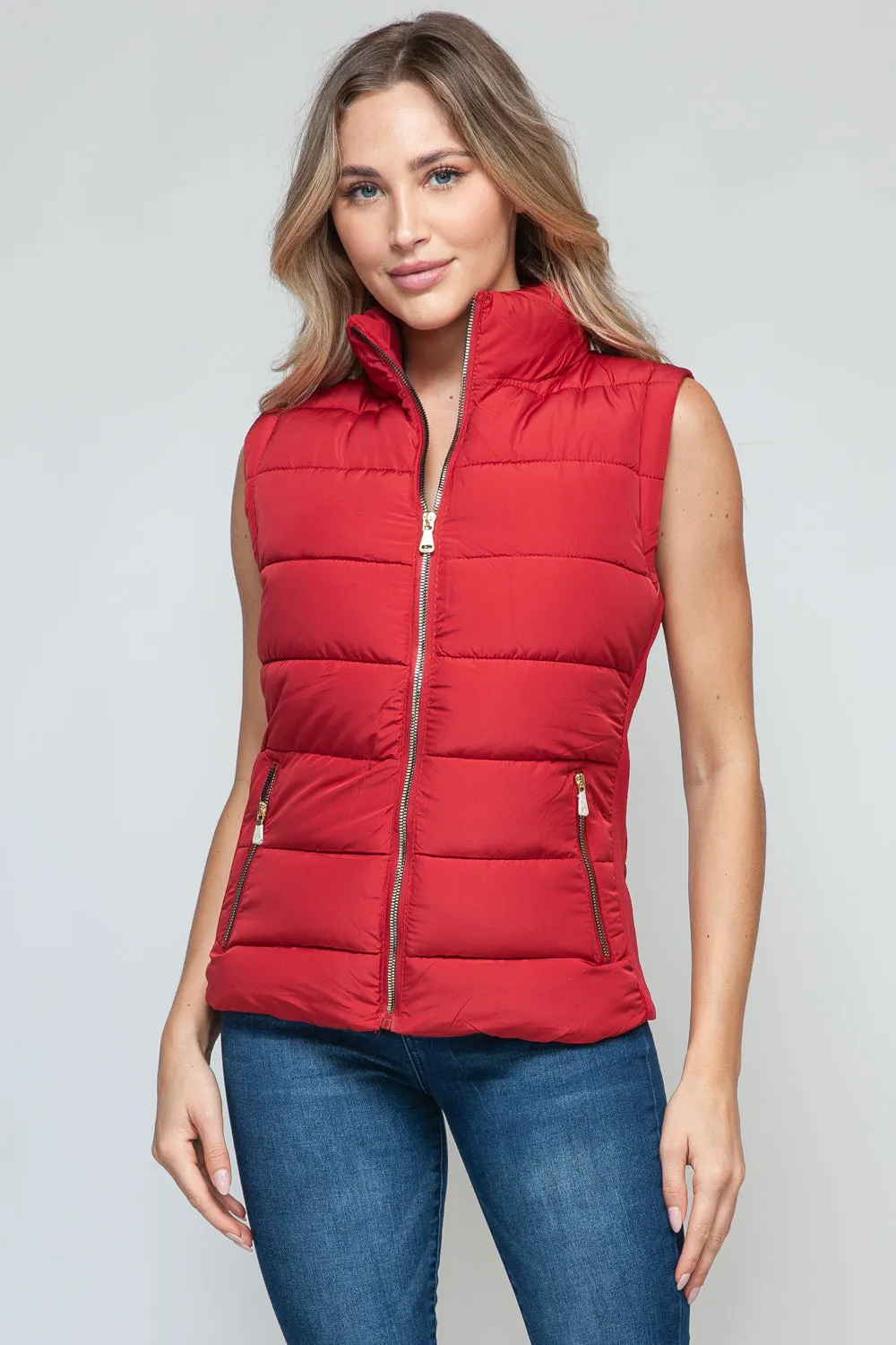 Snobbish Turtleneck Womens Vest with Pockets – Stylish Outerwear