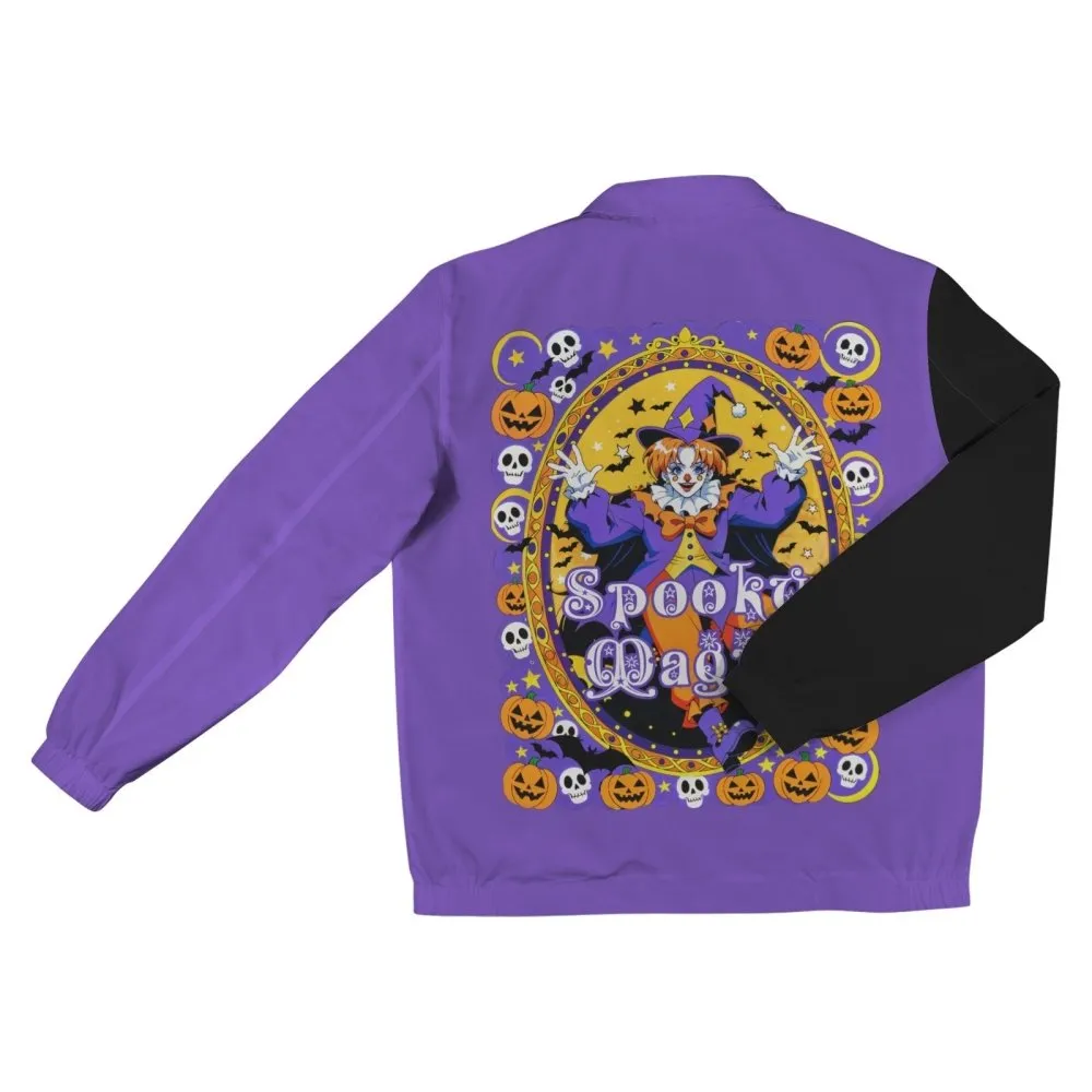 Spooky magic Color Block Men's Halloween Jacket