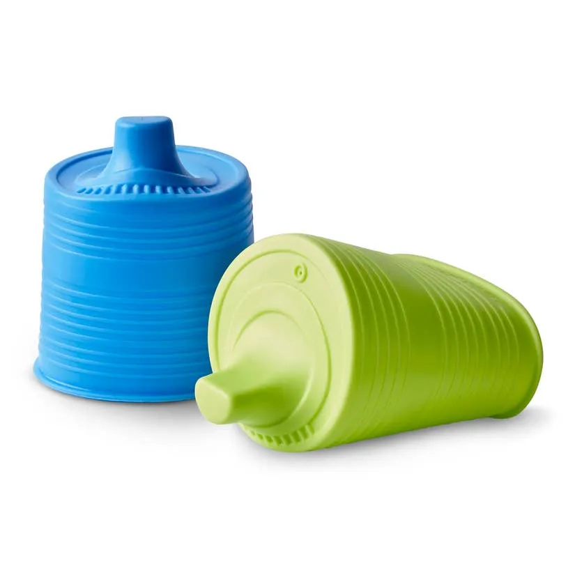 Stretchy Silicone Lids with Sippy Spout, 2-Pack