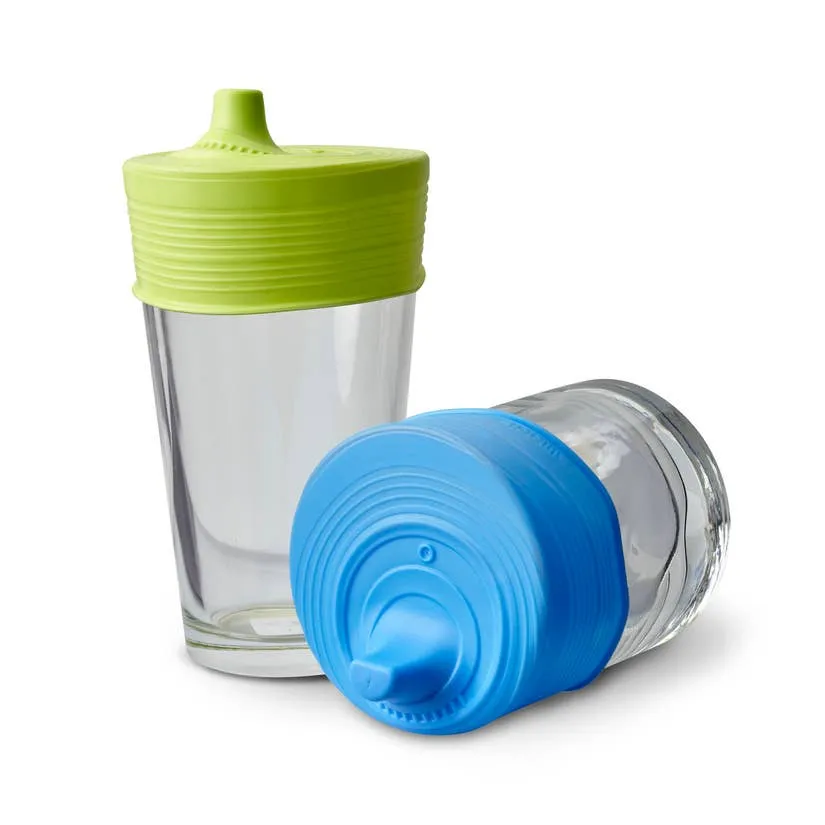 Stretchy Silicone Lids with Sippy Spout, 2-Pack