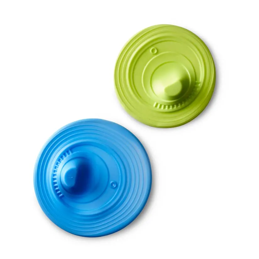 Stretchy Silicone Lids with Sippy Spout, 2-Pack