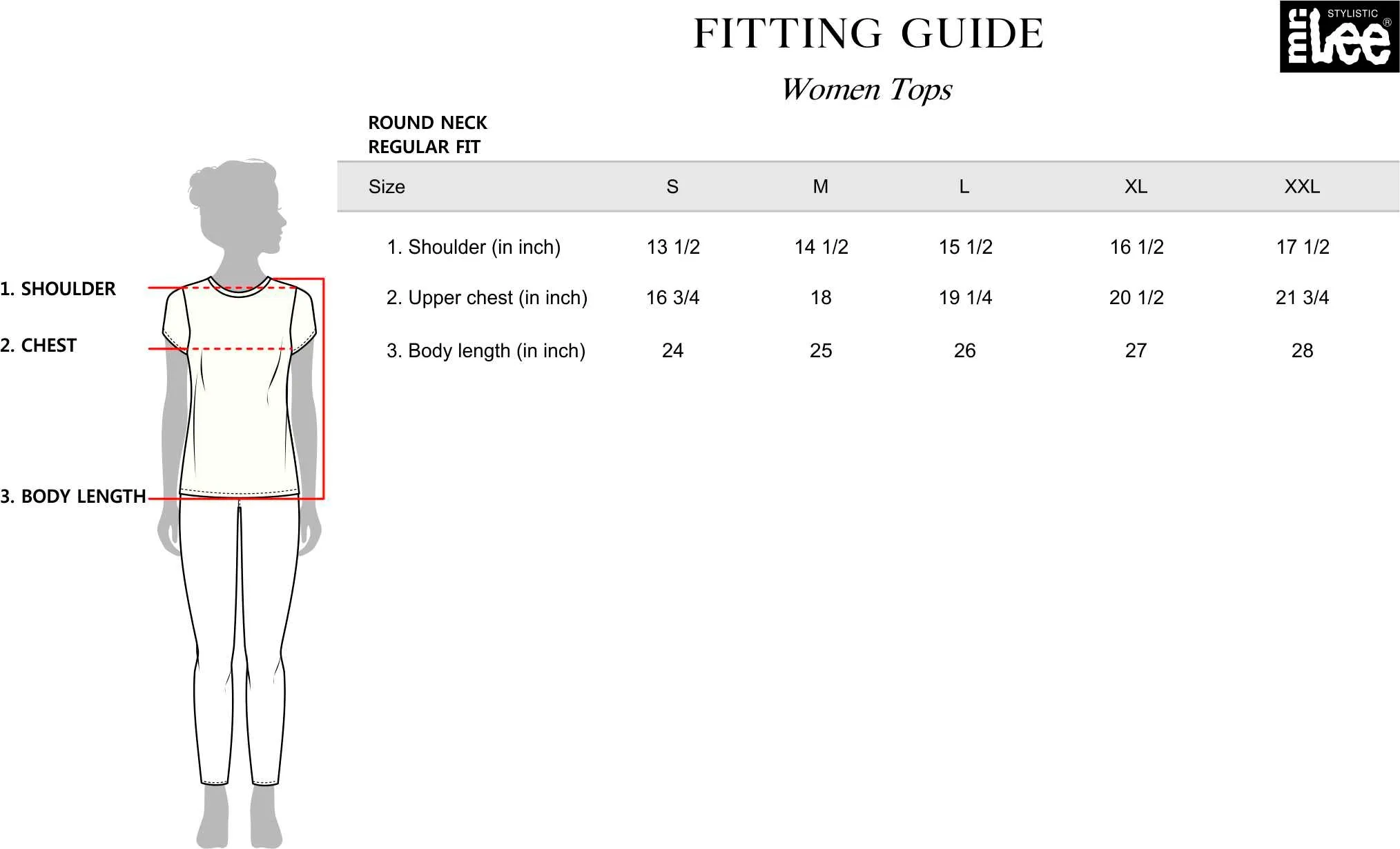 Stylistic Mr. Lee Ladies Basic Tees for Women Trendy Fashion High Quality Apparel Comfortable Casual Tops for Women Regular Fit 132107-U (Rust)
