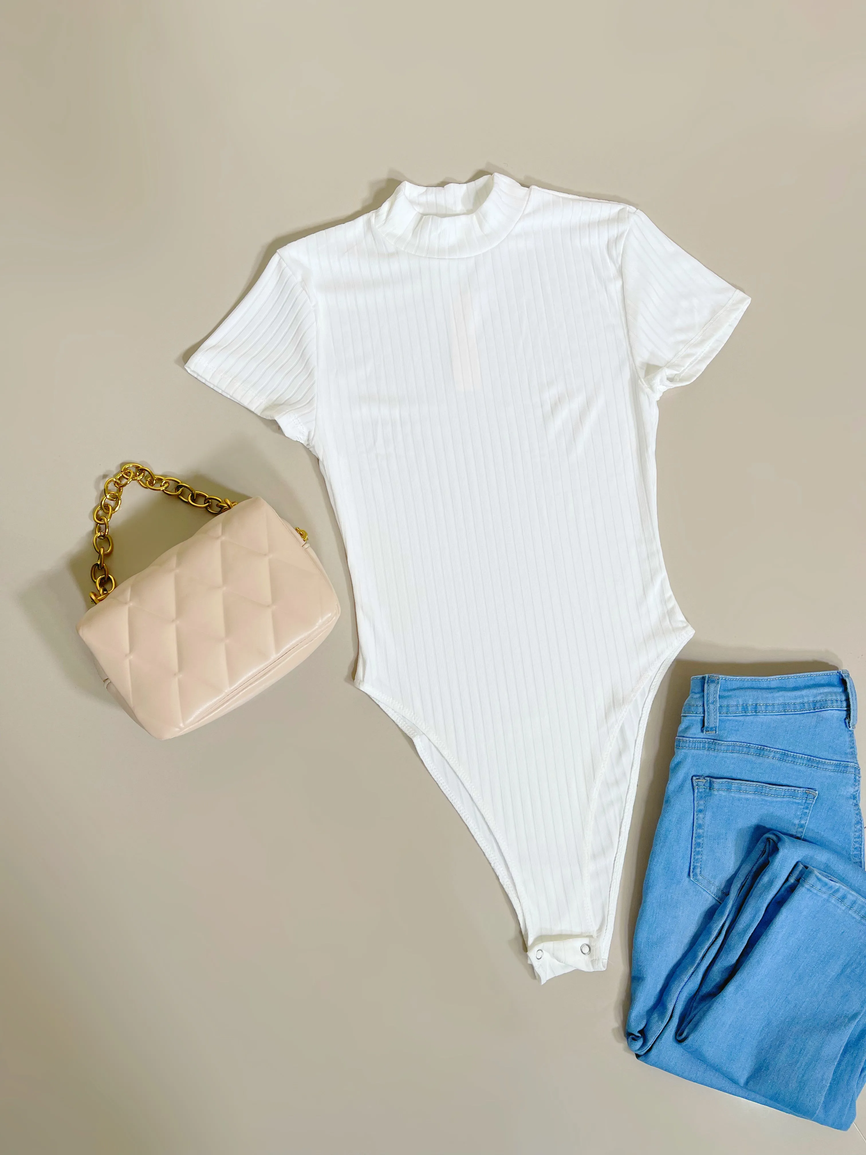 Tara Everyday Bodysuit-White