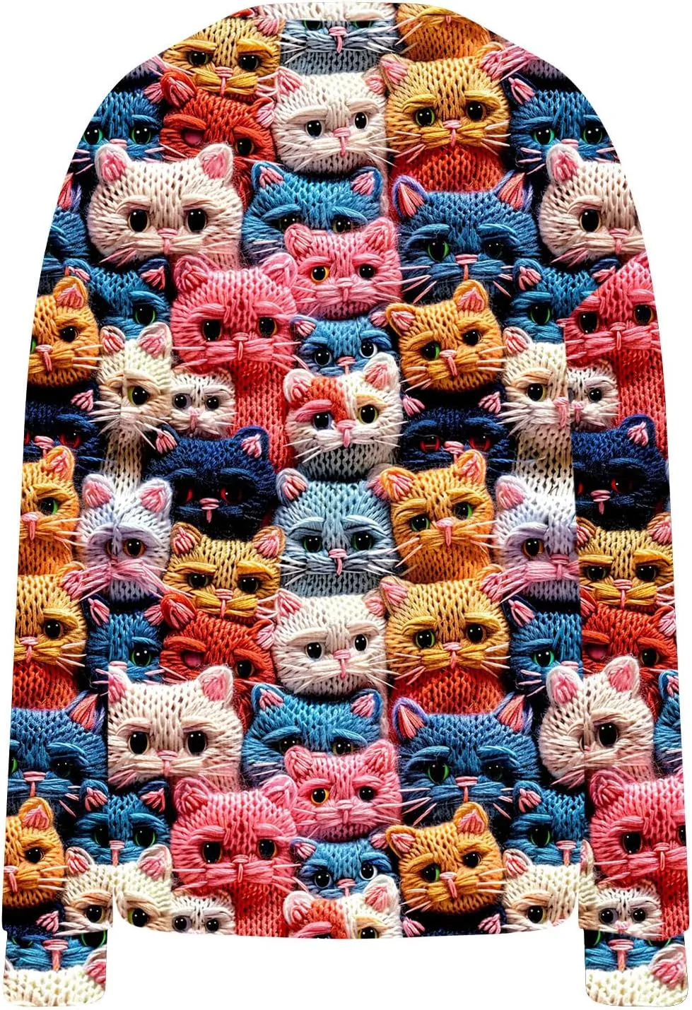 Ugly Christmas Sweater Women Funny Christmas Graphic Crewneck Long Sleeve Knit Sweatshirts Cute Xmas Holiday Pullover