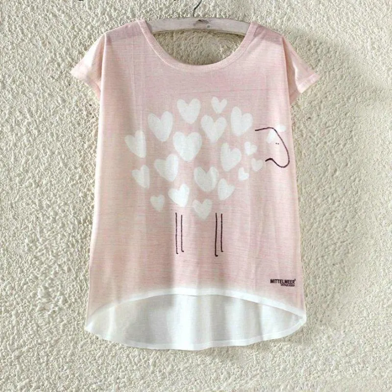 Watercolor Giraffe Printed Tees