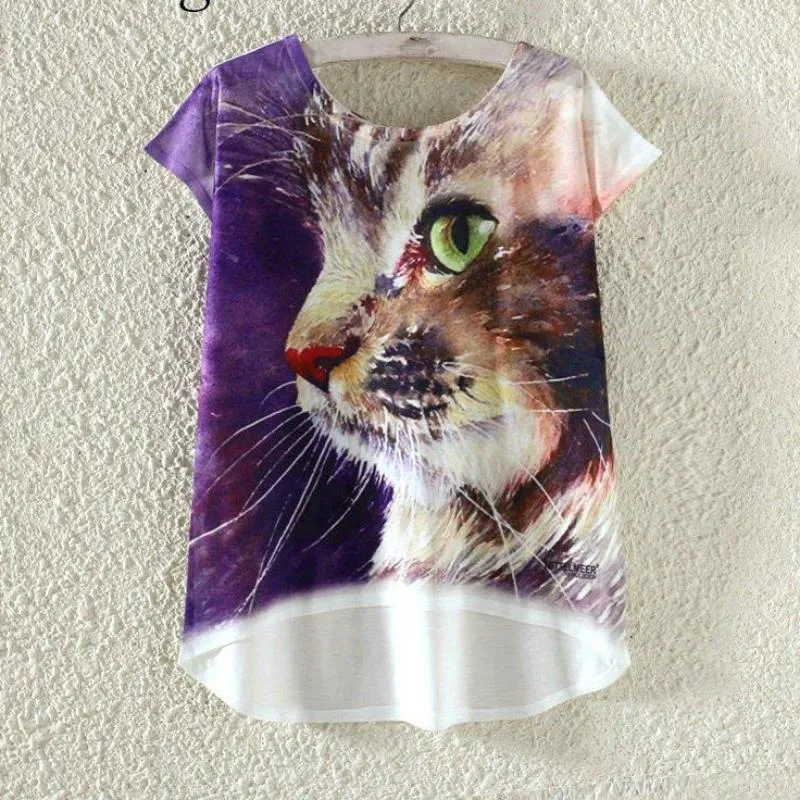 Watercolor Giraffe Printed Tees