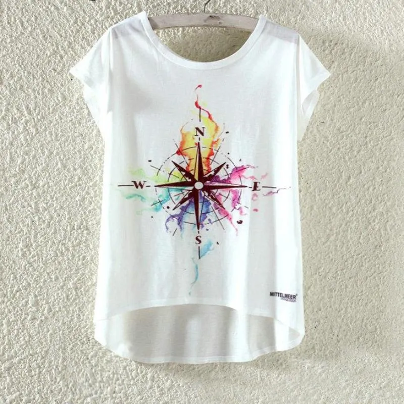 Watercolor Giraffe Printed Tees