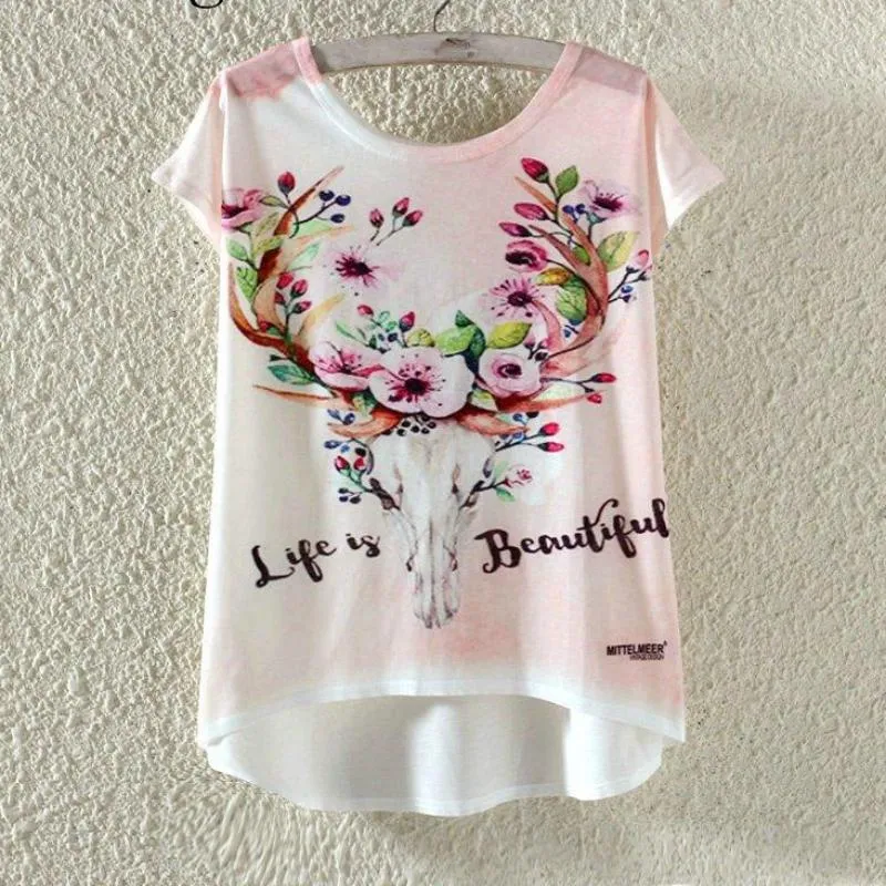 Watercolor Giraffe Printed Tees