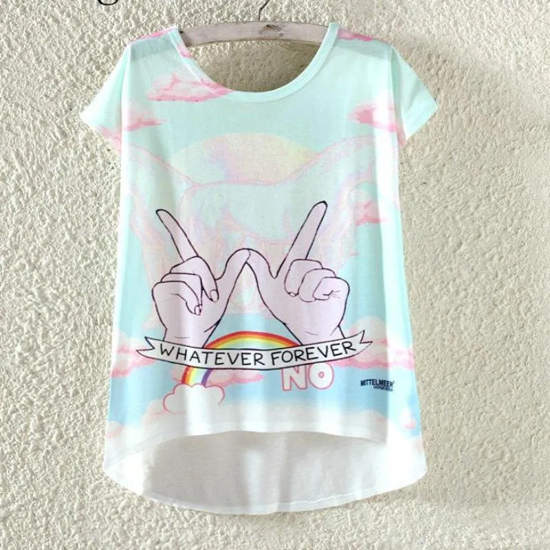 Watercolor Giraffe Printed Tees