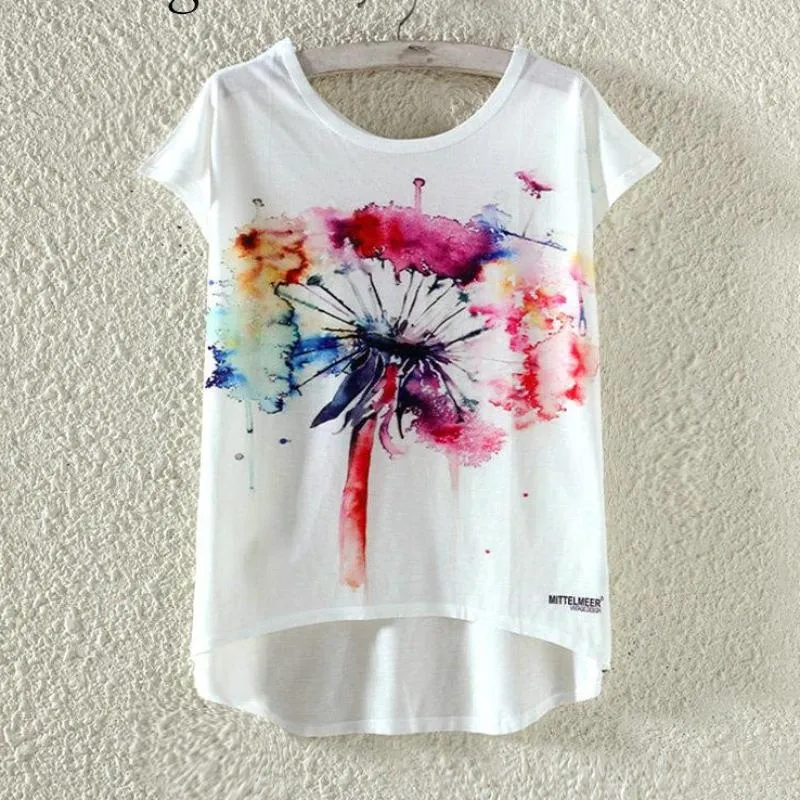 Watercolor Giraffe Printed Tees