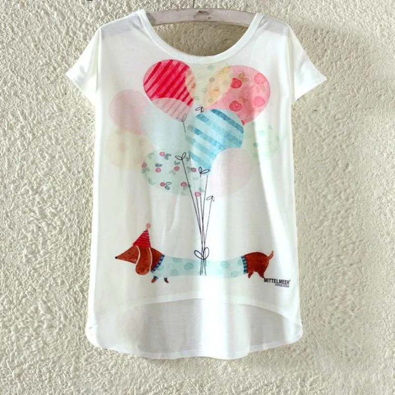 Watercolor Giraffe Printed Tees