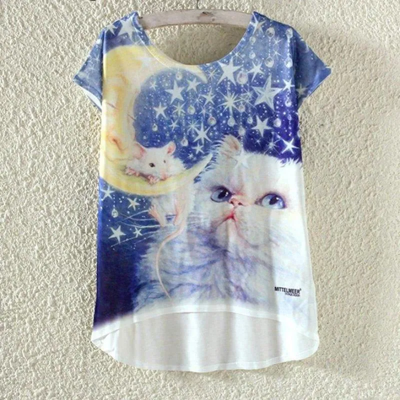 Watercolor Giraffe Printed Tees