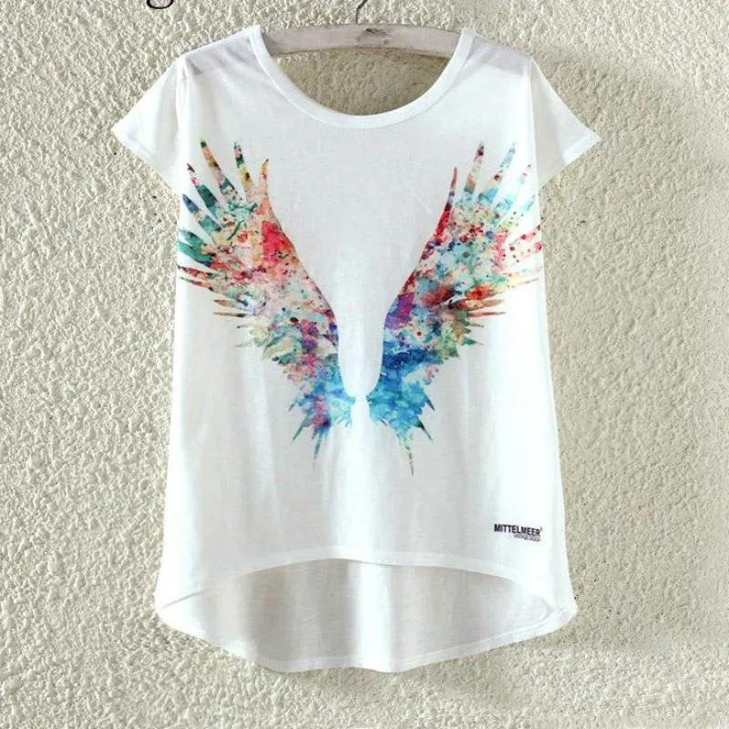 Watercolor Giraffe Printed Tees