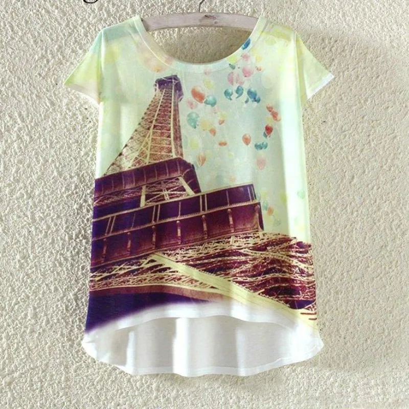 Watercolor Giraffe Printed Tees