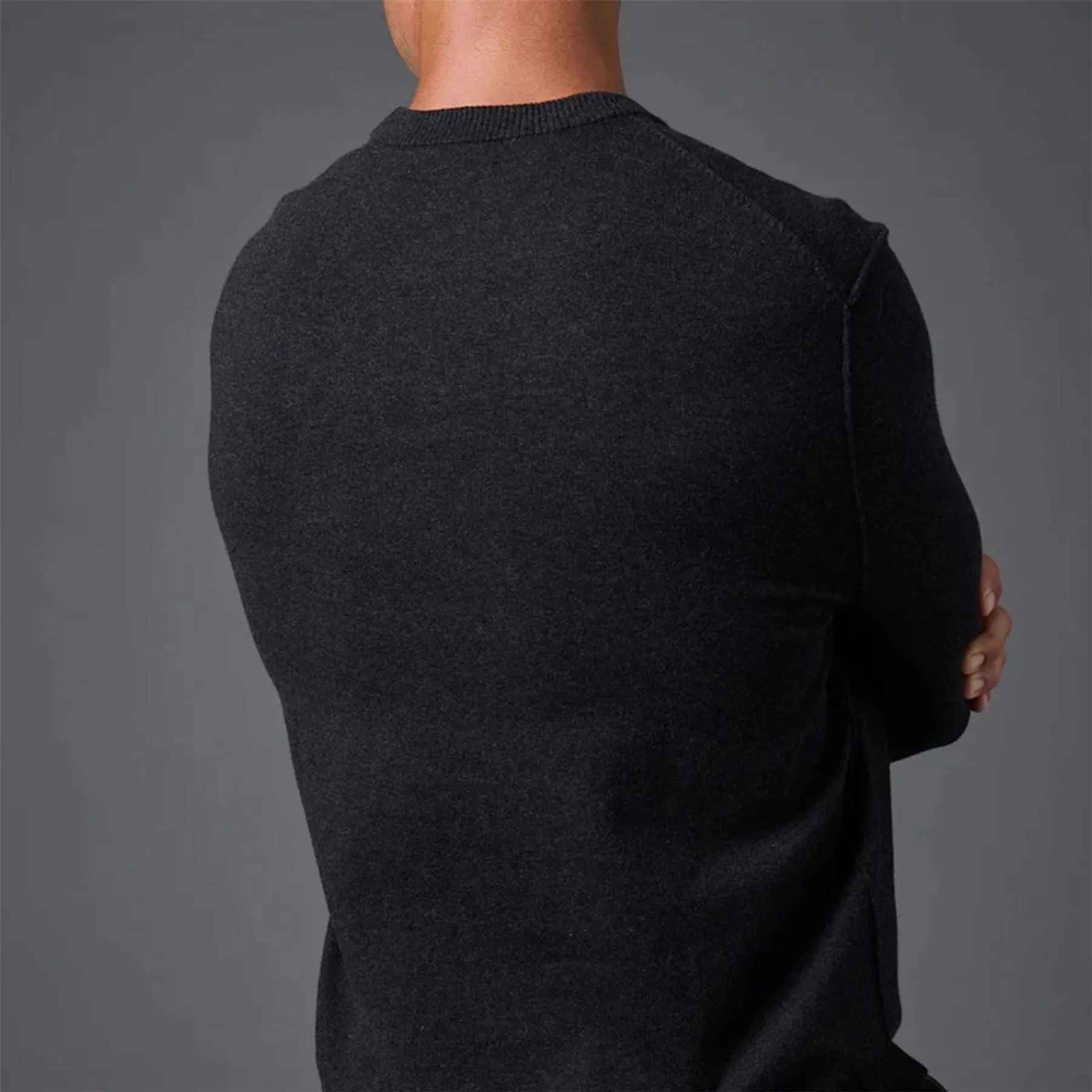 Wilcox Crew Neck Sweater Heather Charcoal - W24