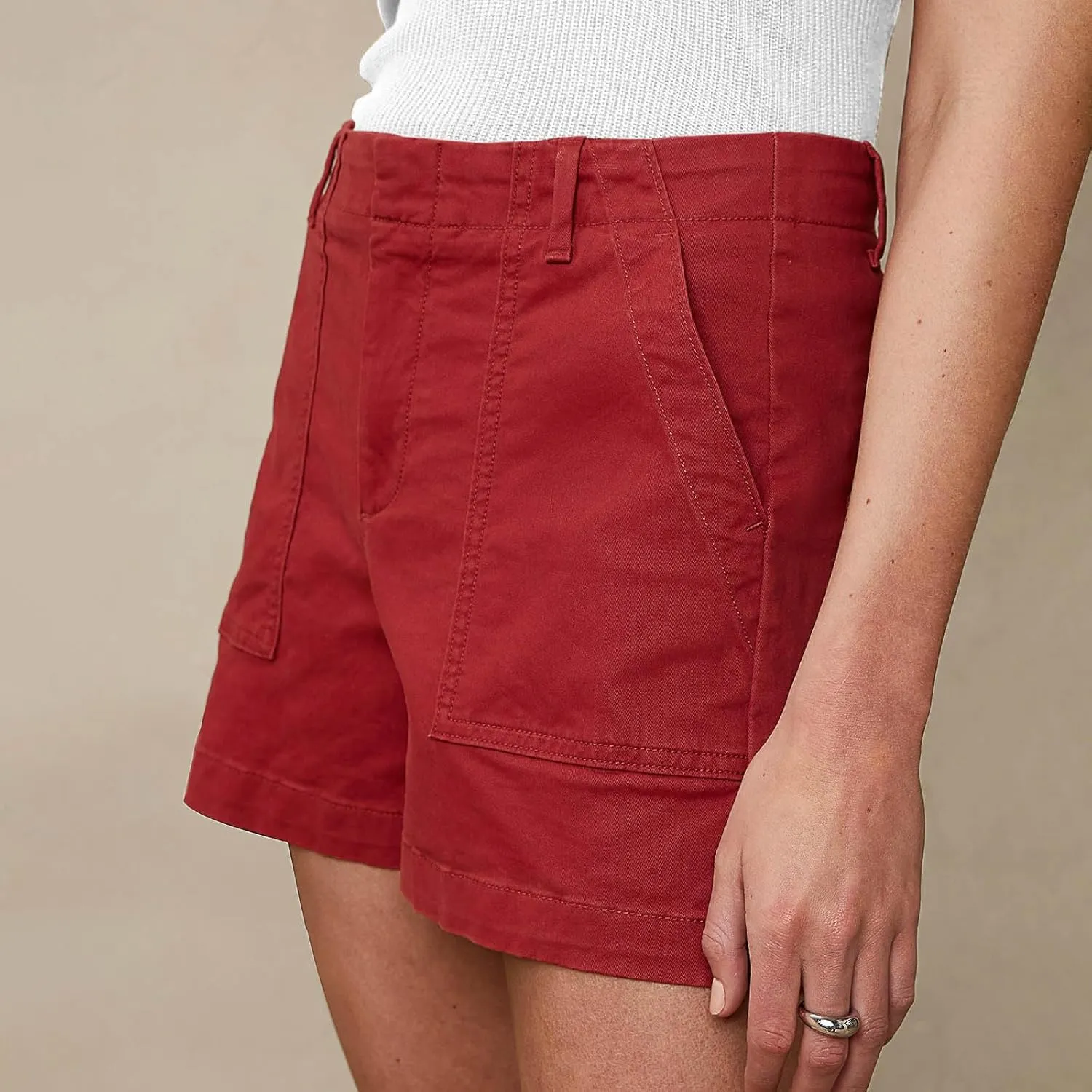 Women's High Waisted Summer Shorts Dressy Casual Pull On Shorts with Tummy Control for Vacation & Beach Outfits